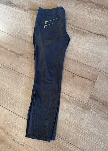 ZARA siyah süet görünümlü yılan pantolon - Görsel 5