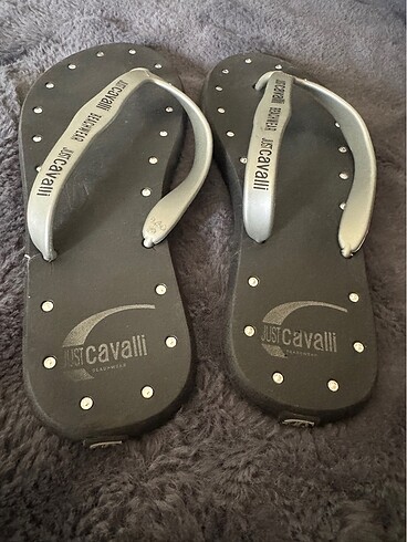 40 Beden siyah Renk Orijinal Just Cavalli flip-flop