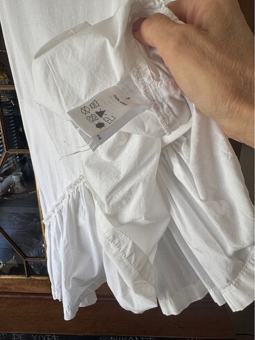s Beden beyaz Renk Rundholz Black Label elbise/bluz pamuklu