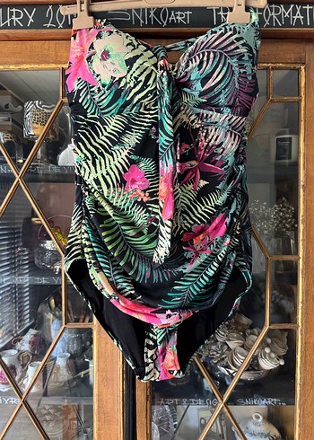 46 Beden çeşitli Renk BB H&M Çiçekli Bohem Strappy Mayo 46