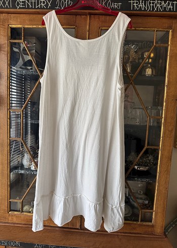 H&M Nakış Detaylı Beyaz Gecelik pamuklu - Görsel 2