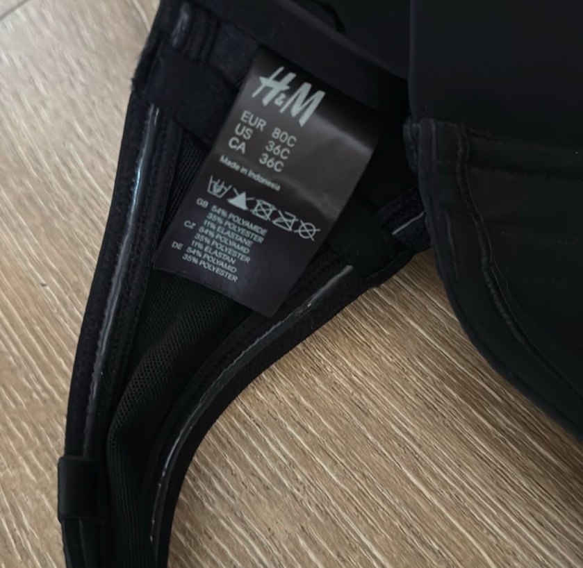 H&M siyah sütyen 80C bir askı ile - Görsel 5