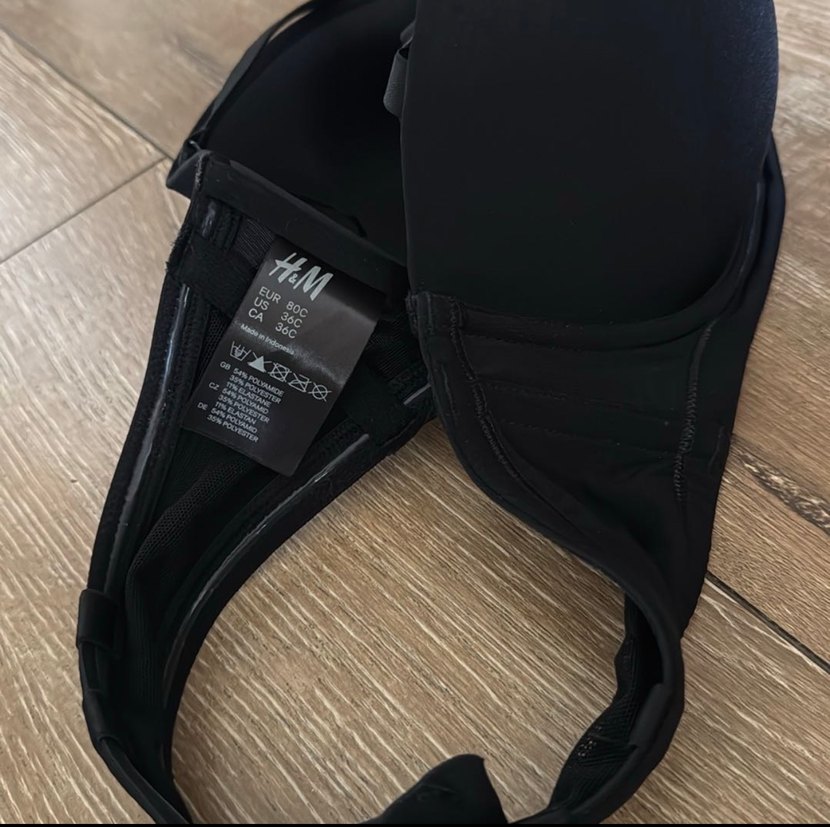 H&M siyah sütyen 80C bir askı ile - Görsel 4