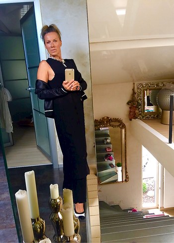 H&M pahalı hattı özel tasarım siyah şifon uzun elbise - Görsel 3