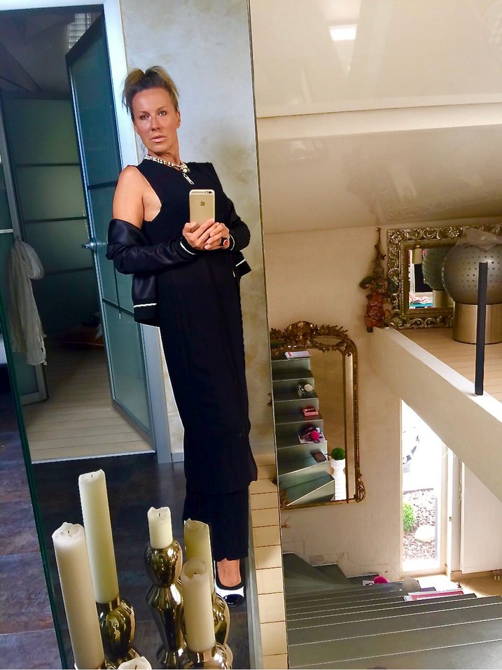 H&M pahalı hattı özel tasarım siyah şifon uzun elbise - Görsel 3