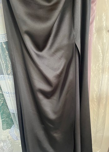 Siyah Straplez Uzun Abiye Elbise - Görsel 4