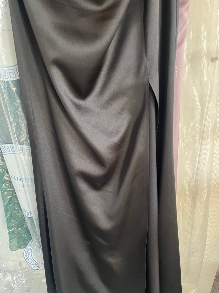 Siyah Straplez Uzun Abiye Elbise - Görsel 4