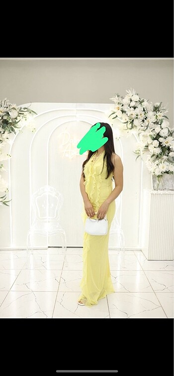 xs Beden sarı Renk Trendyolmilla sarı elbise