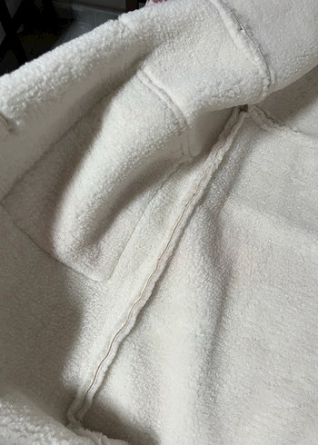 Kadın Bej Uzun Kürklü Ceket - Görsel 6