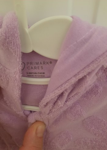 Kız Çocuk Kapüşonlu Mor Fırfırlı Elbise - Görsel 3