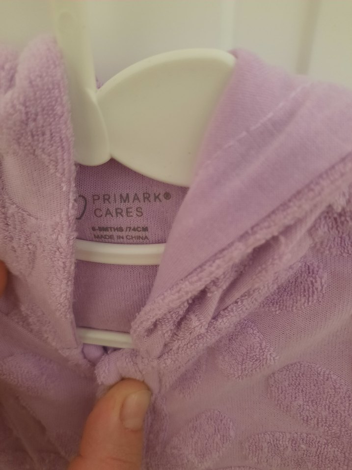 Kız Çocuk Kapüşonlu Mor Fırfırlı Elbise - Görsel 3