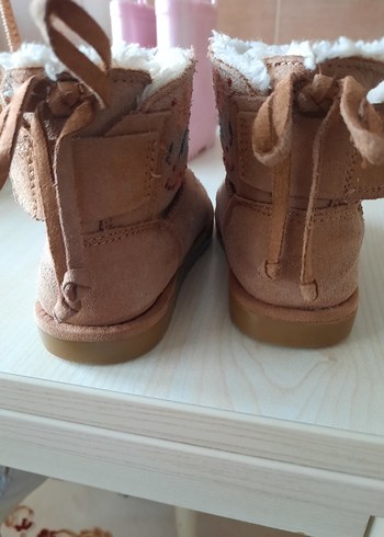 Kız Çocuk  Zara marka Bohem Nakışlı Kahverengi Bot - Görsel 2