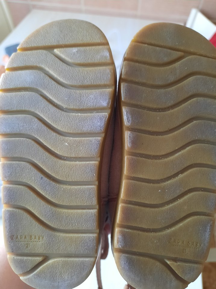 Kız Çocuk  Zara marka Bohem Nakışlı Kahverengi Bot - Görsel 3