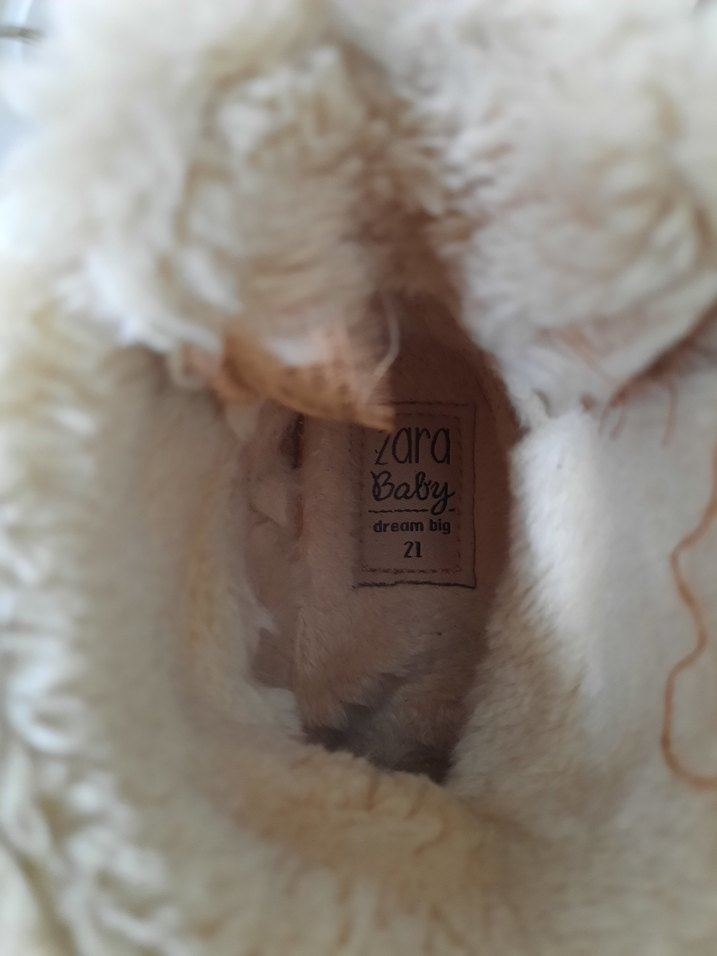 Kız Çocuk  Zara marka Bohem Nakışlı Kahverengi Bot - Görsel 4