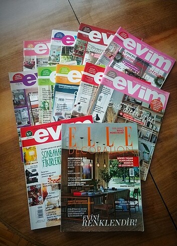 11 adet dekorasyon dergisi 