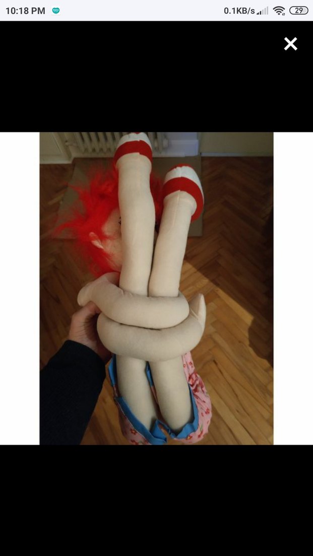 Kırmızı Saçlı Renkli Bez Bebek - Görsel 4