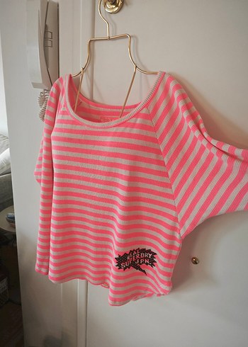 Superdry Pembe Çizgili Uzun Kollu Tişört - Görsel 3