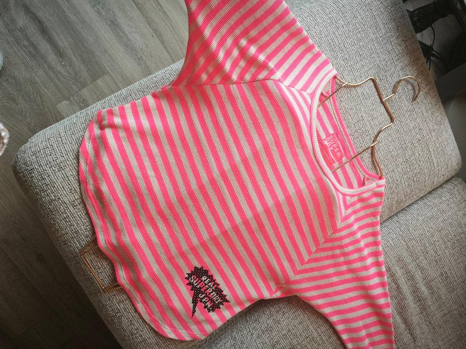 Superdry Pembe Çizgili Uzun Kollu Tişört - Görsel 4