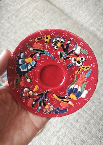 Renkli El Boyaması Seramik Tabak ve Kase Seti - Görsel 4