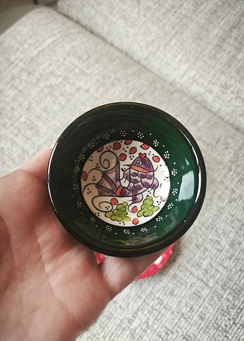 Renkli El Boyaması Seramik Tabak ve Kase Seti - Görsel 5