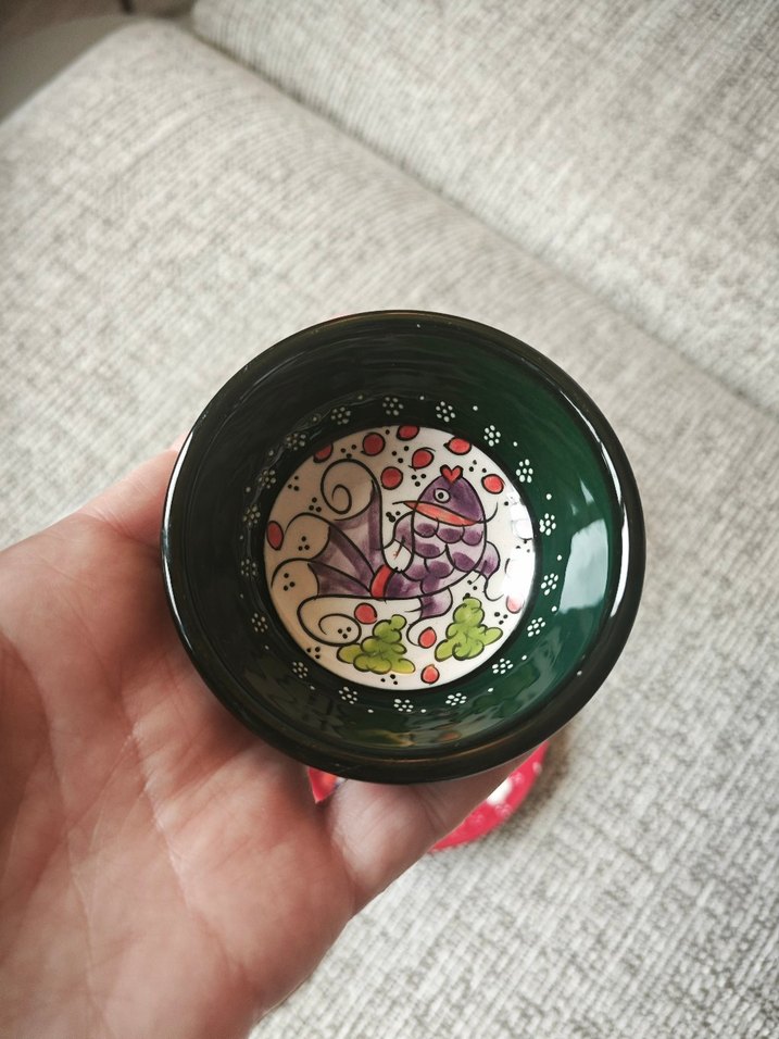 Renkli El Boyaması Seramik Tabak ve Kase Seti - Görsel 5