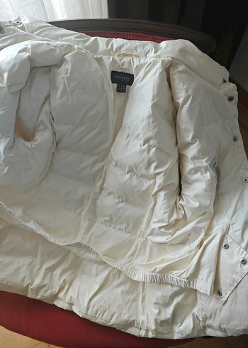 Beyaz Kadın kaz tüyü Kışlık Mont - Görsel 9