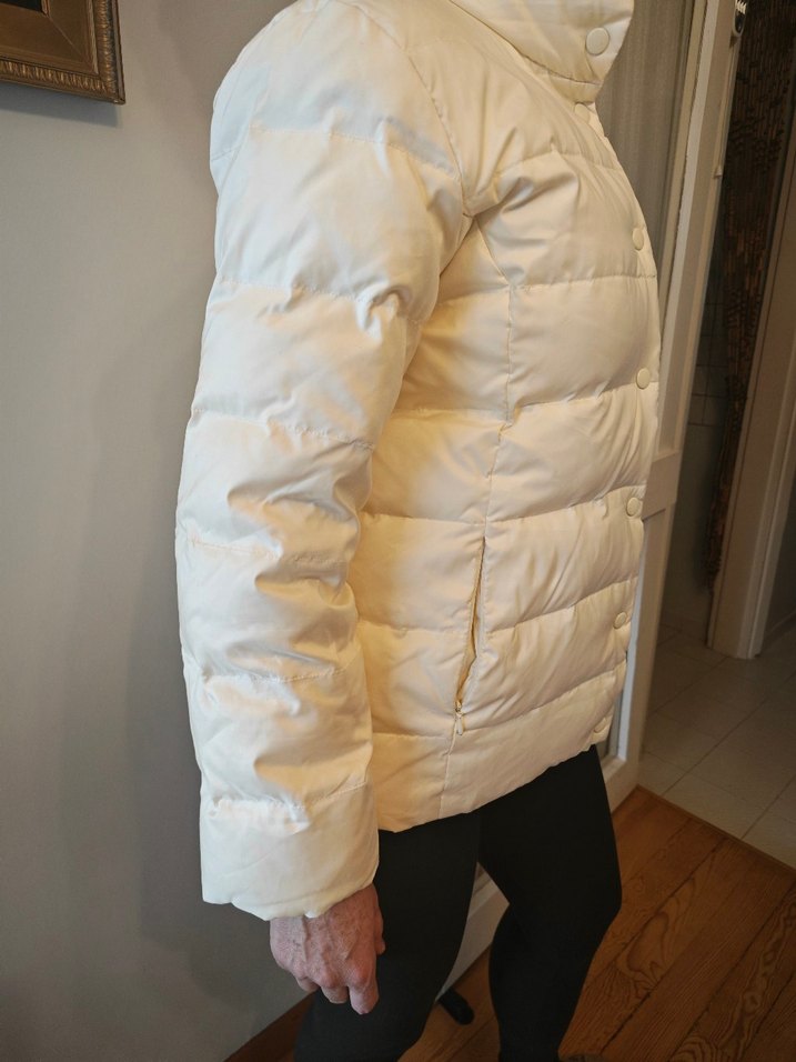 Beyaz Kadın kaz tüyü Kışlık Mont - Görsel 2