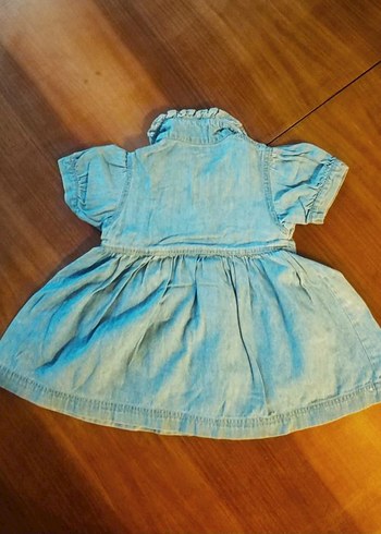 Kızlar için Fırfırlı Kot Elbise - Görsel 2