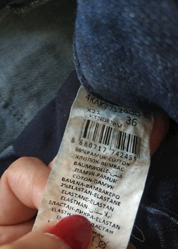 Koyu Mavi Denim Mini Etek - Görsel 7