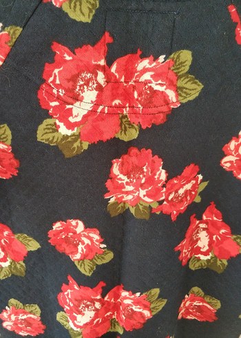 Çiçek Desenli Koyu Kırmızı Kadın Fermuarlı Ceket - Görsel 3