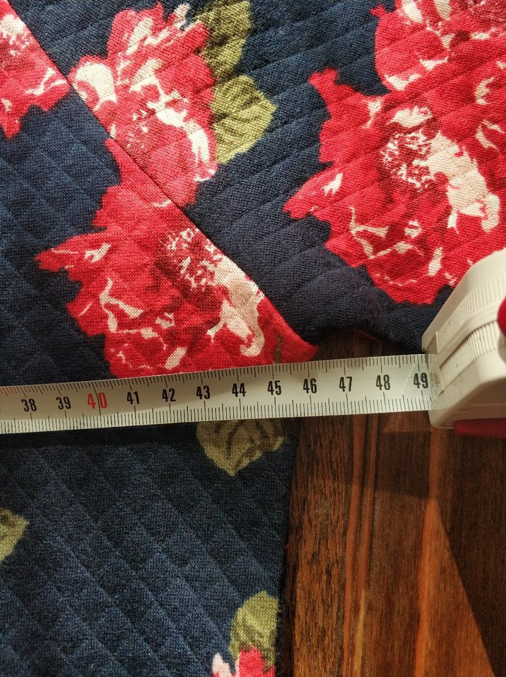 Çiçek Desenli Koyu Kırmızı Kadın Fermuarlı Ceket - Görsel 5