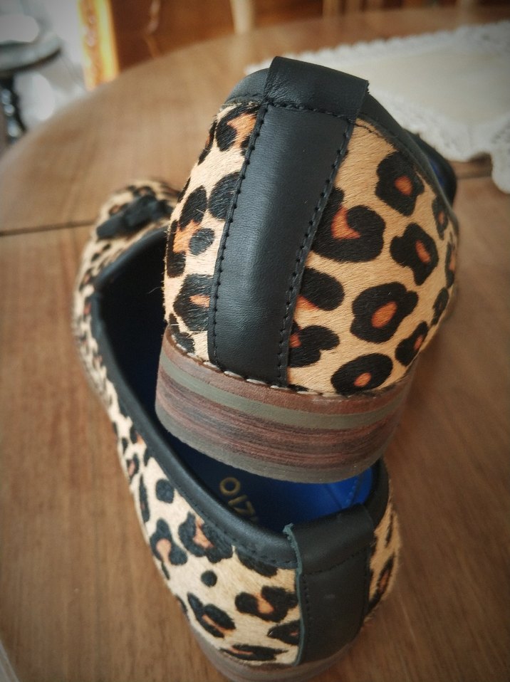 Leopar Desenli Püsküllü Kadın Süet Loafer - Görsel 5