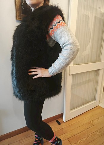 yeni uzun tüylü kaliteli yelek - Görsel 13