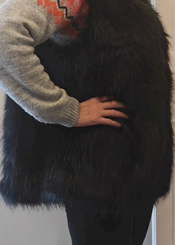 yeni uzun tüylü kaliteli yelek - Görsel 7