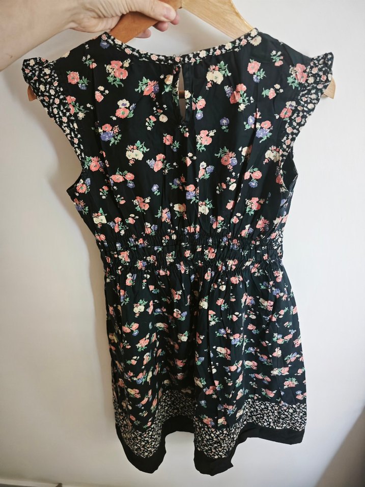 Çiçek Desenli midi elbise - Görsel 4