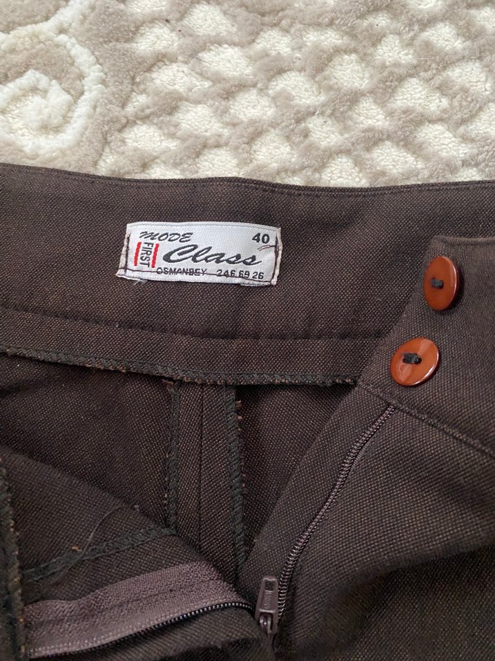 Düşük Bel kumaş pantolon - Görsel 2