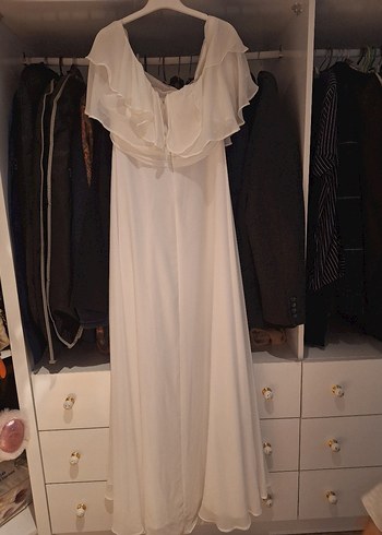 Beyaz  Uzun Elbise - Görsel 2