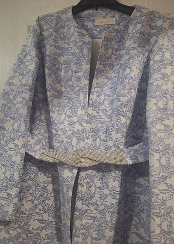 Uzun Desenli Kadın ceket - Görsel 2