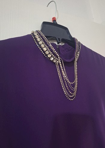 Uzun Mor  Kadın Elbise - Görsel 2