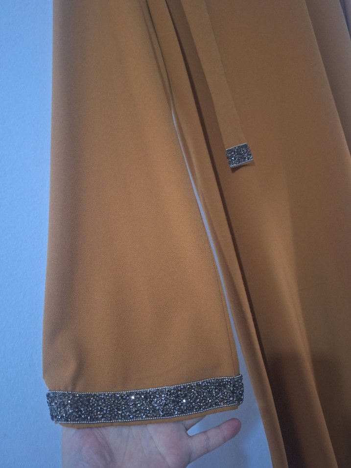 Bej Uzun Kollu Salaş Kadın Elbise - Görsel 2