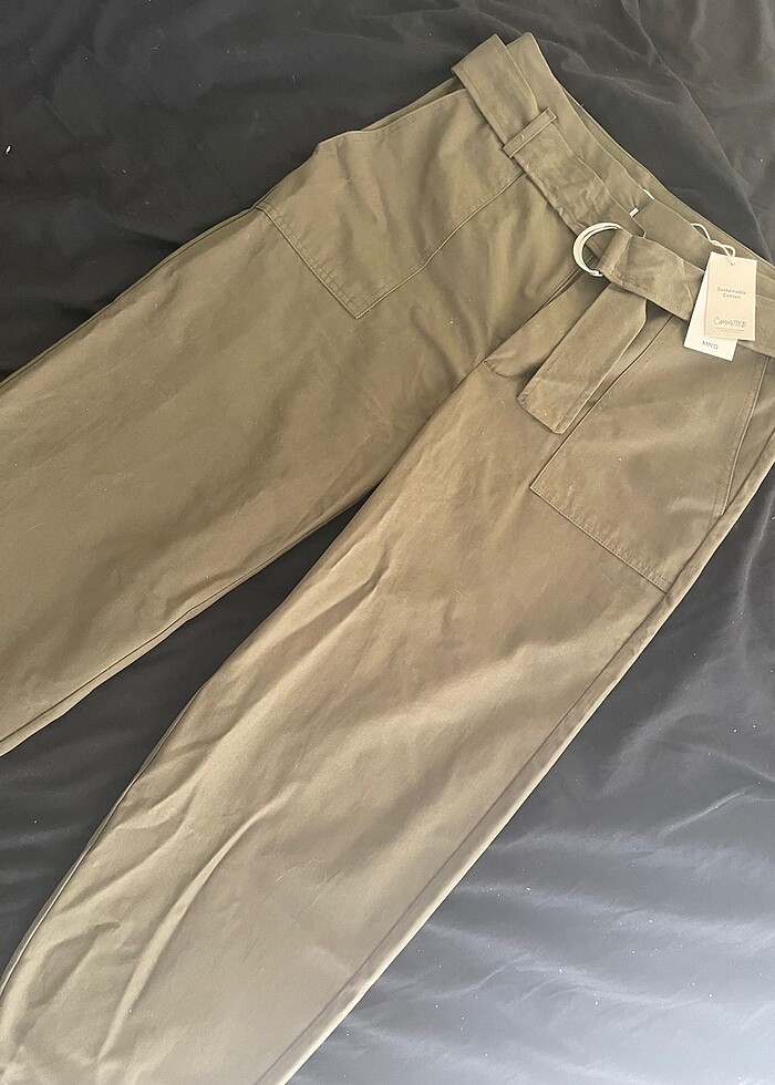 Mango kemerli yüksek bel pantolon - Görsel 3