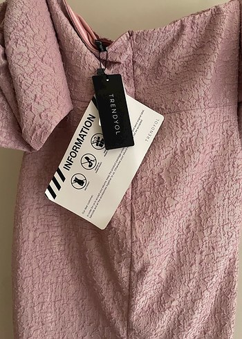 Pudra Straplez Kalem Elbise - Görsel 6