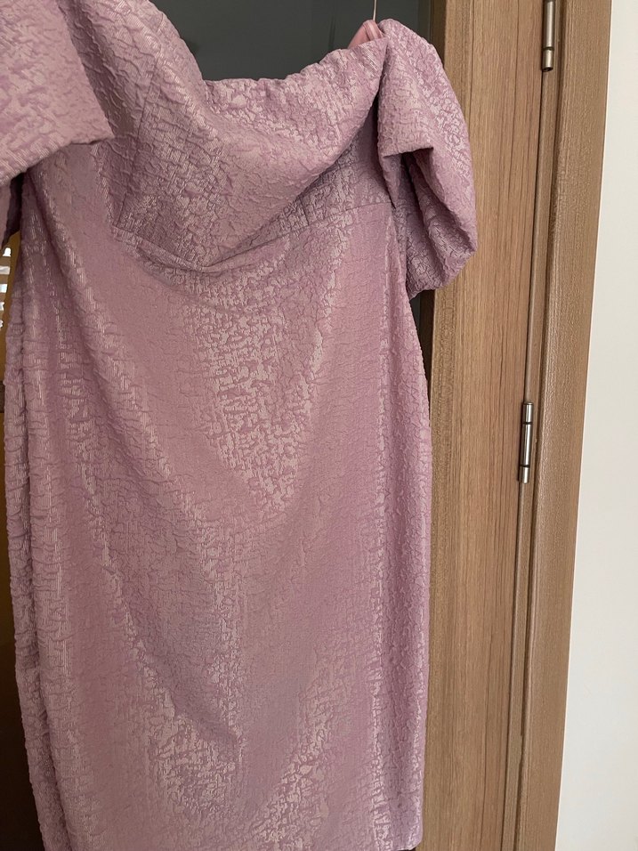 Pudra Straplez Kalem Elbise - Görsel 5