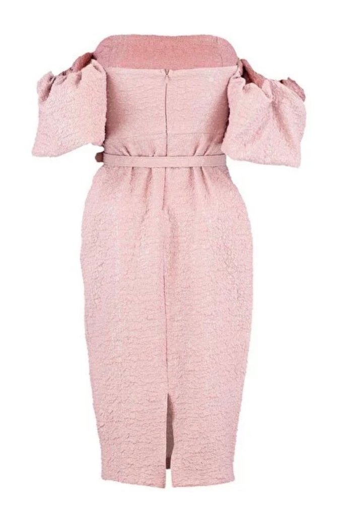 Pudra Straplez Kalem Elbise - Görsel 4