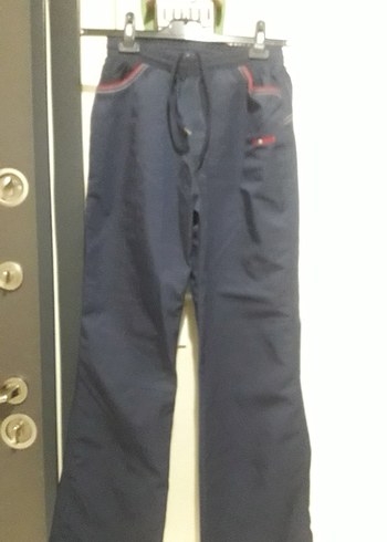 Kadın Lacivert Bol Kesim Kemerli Denim Pantolon