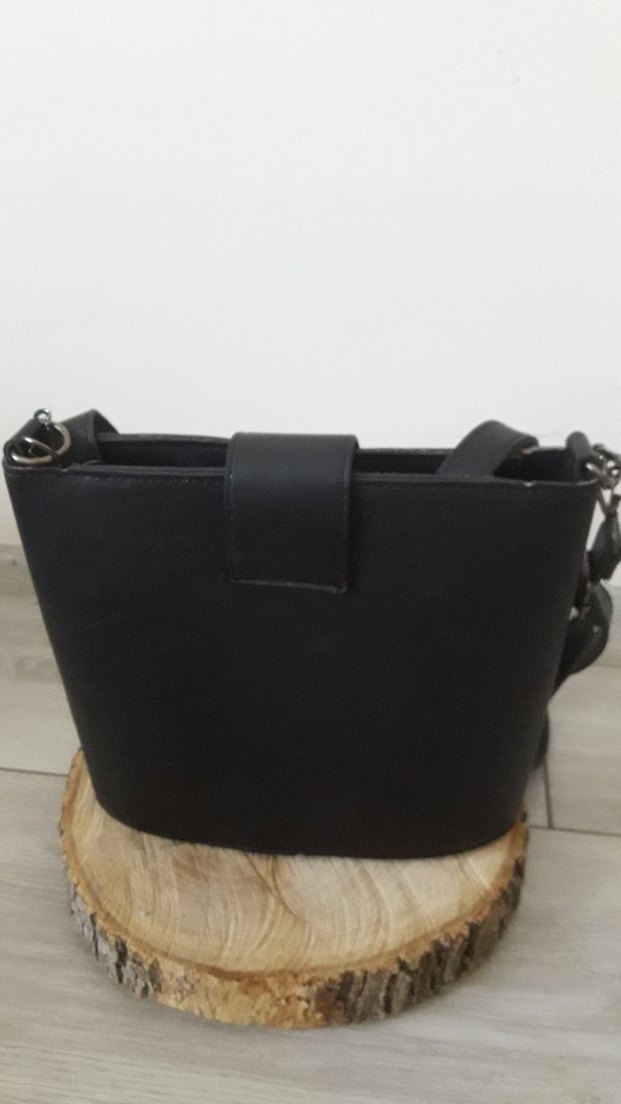 Siyah Beyaz Kemerli Zebra Desenli Kadın Çanta - Görsel 3