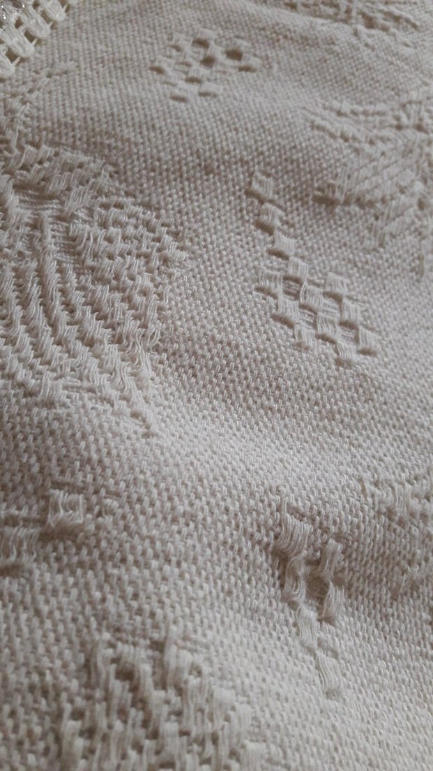 Geleneksel Nakışlı Beyaz yatak Örtüsü/ pike takimi %100 pamuk - Görsel 4