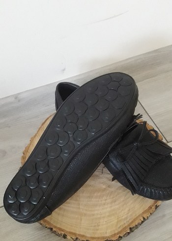 38 Beden Siyah Püsküllü Kadın Günlük Loafer