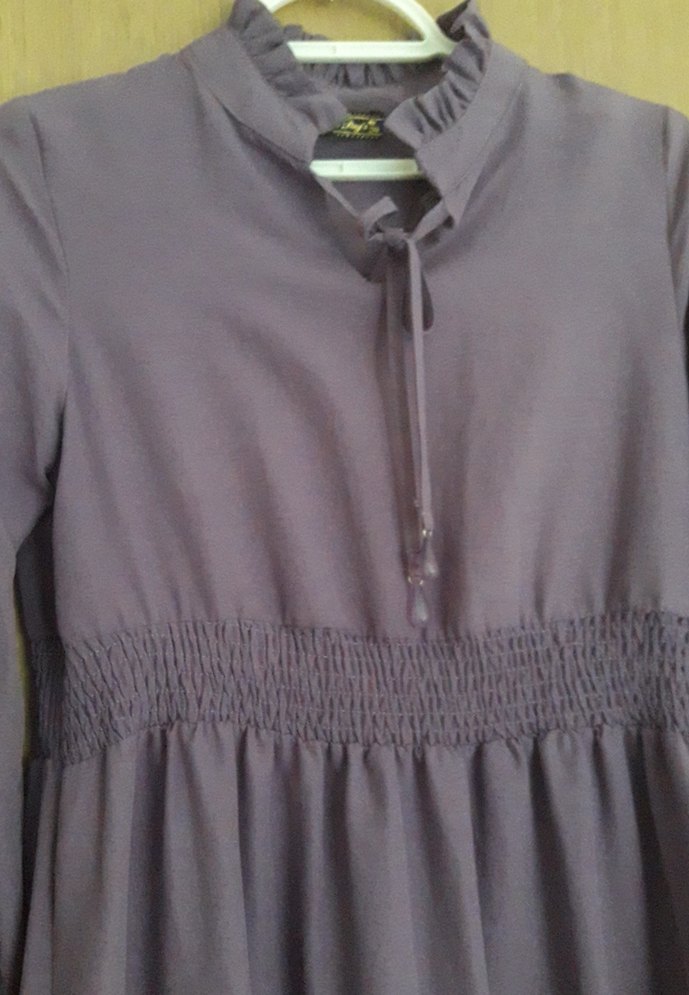 Uzun Mor Bohem Salaş Elbise 1 .ve 3. resim gercek rengidir - Görsel 4