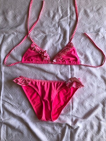 Diğer Pembe fırfırlı bikini